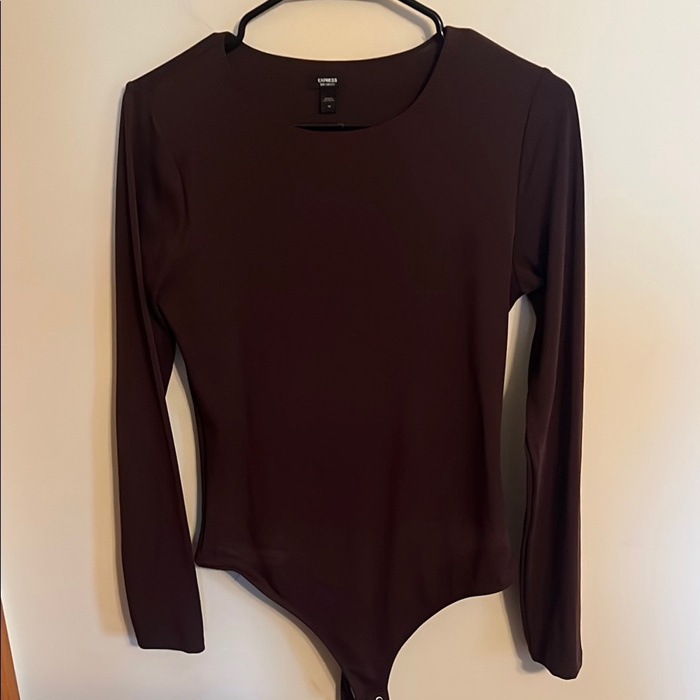 Express Brown Body Con Bodysuit